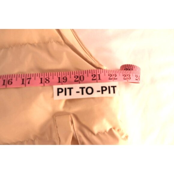 Luxi Aunt & Studio Beige‎ Puffer Vest Size Large - Picture 8 of 10